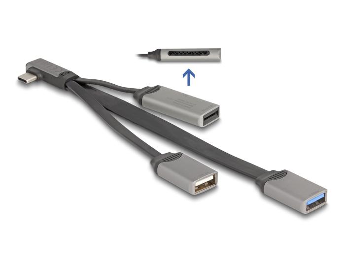 Delock 2 Port USB Hub inklusive SD und Micro SD Card Reader mit USB ...