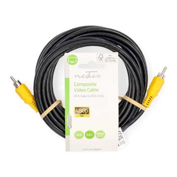 Composiet Videokabel RCA Male RCA Male Vernikkeld 480p 5.00 m - Nedis