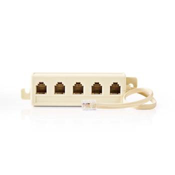 Telecomverlengkabel RJ11 Male 5x RJ11 (4/6) Female 0.20 m Kabel - Nedis