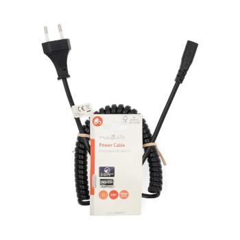 Stroomkabel Euro Male IEC-320-C1 Recht Recht Vernikkeld 2.00 m - Nedis