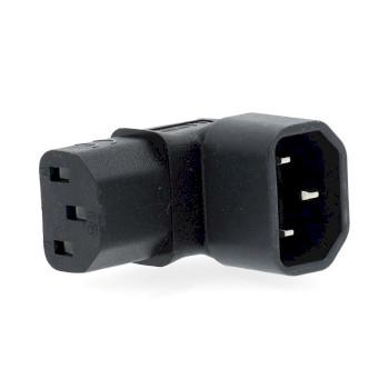 Verlengstekker IEC-320-C13 IEC-320-C14 90 Gehoekt Vernikkeld - Nedis