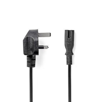UK-Voedingskabel UK Male IEC-320-C7 2.00 m Ja 2 x 0.75 mm² - Nedis