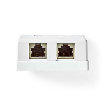 Netwerk Wanddoos Opbouw 2 poort(en) STP CAT6 Recht Female Goud - Nedis
