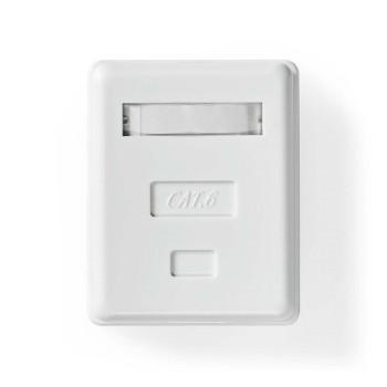 Netwerk Wanddoos Opbouw 1 poort(en) STP CAT6 Recht Female Goud - Nedis