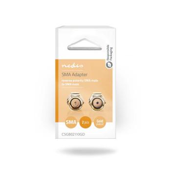 SMA-Adapter SMA Male Omgekeerde Polariteit SMA Male Verguld 50 Ohm - Nedis