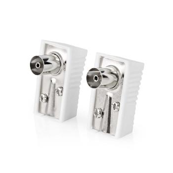 IEC (Coax) Connector Gehoekt Female Vernikkeld 75 Ohm Schroef - Nedis