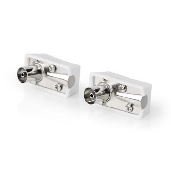 IEC (Coax) Connector Gehoekt Female Vernikkeld 75 Ohm Schroef - Nedis