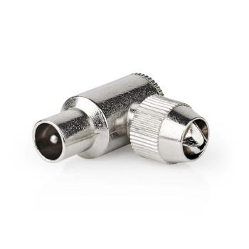 IEC (Coax) Connector 90 Gehoekt Male Vernikkeld 75 Ohm Schroef - Nedis