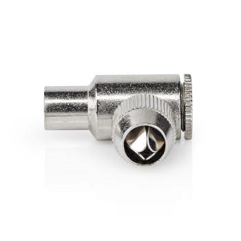 IEC (Coax) Connector 90 Gehoekt Male Vernikkeld 75 Ohm Schroef - Nedis