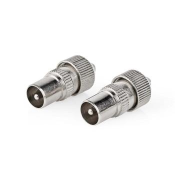 IEC (Coax) Connector Recht Male Vernikkeld 75 Ohm Schroef - Nedis