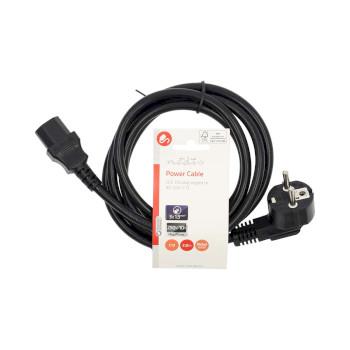 Stroomkabel Type F (CEE 7/7) Male IEC-320-C13 Gehoekt Recht - Nedis