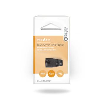 Trekontlasting RJ45 PVC Zwart Doos 10 Stuks - Nedis