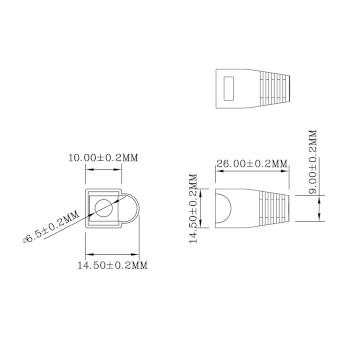Trekontlasting RJ45 PVC Zwart Doos 10 Stuks - Nedis