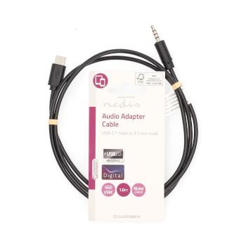 USB-C™ Adapter USB 2.0 USB-C™ Male 3,5 mm Male 1.00 m Rond - Nedis