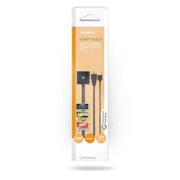 HDMI™-Adapter HDMI™ Connector DisplayPort Male / USB-A Male - Nedis