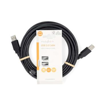 USB-Kabel USB 2.0 USB-A Male USB-A Male 480 Mbps Vernikkeld - Nedis
