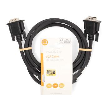 VGA-Kabel VGA Male VGA Male Vernikkeld Maximale resolutie: - Nedis
