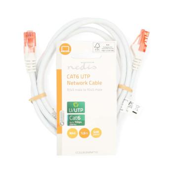 CAT6 Netwerkkabel RJ45 Male RJ45 Male U/UTP 1.50 m Rond PVC - Nedis