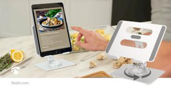 Tablet Standaard Standaard Draai- en Kantelbaar Zilver - Nedis
