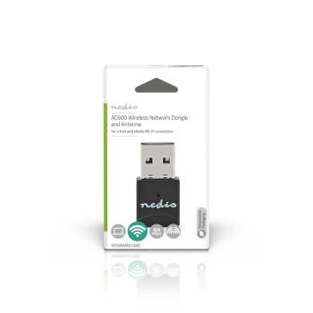 Netwerk-Dongel Wi-Fi AC600 2.4/5 GHz (Dual Band) USB2.0 - Nedis