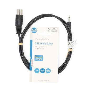 DIN-Audiokabel DIN 5-Pins Male 3,5 mm Male Vernikkeld 1.00 m - Nedis