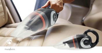 Handstofzuiger 90 W Oplaadbaar Droog / Nat Li-Ion Grijs / Oranje - Nedis