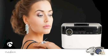 Ultrasone Juwelenreiniger Netvoeding 220 - 240 V AC 50/60 Hz Euro / - Nedis