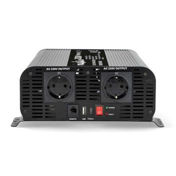 Omvormer Pure Sinusgolf Ingangsvoltage: 12 V DC Apparaat stroomoutput: - Nedis