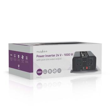 Omvormer Pure Sinusgolf Ingangsvoltage: 24 V DC Apparaat stroomoutput: - Nedis