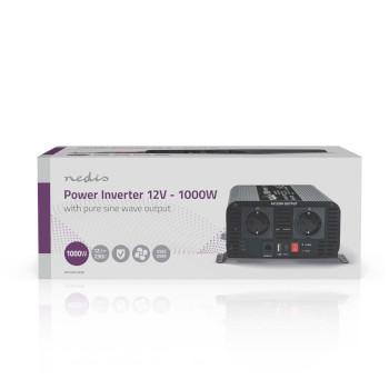 Omvormer Pure Sinusgolf Ingangsvoltage: 12 V DC Apparaat stroomoutput: - Nedis