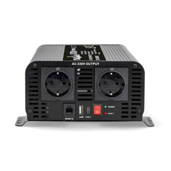 Omvormer Pure Sinusgolf Ingangsvoltage: 12 V DC Apparaat stroomoutput: - Nedis