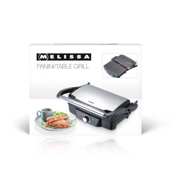 Panini / Tafelgrill 1600W Zwart / Roestvrijstalen bovenbehuizing - MELISSA