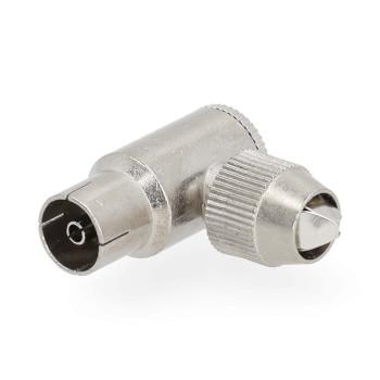 IEC (Coax) Connector 90 Gehoekt Female Vernikkeld 75 Ohm - Nedis