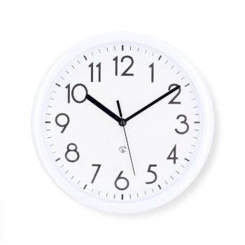 Wandklok Diameter: 220 mm Kunststof Wit - Nedis