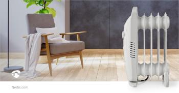 Mobiele Olieradiator 500 W 5 Vinnen Instelbare thermostaat 1 - Nedis