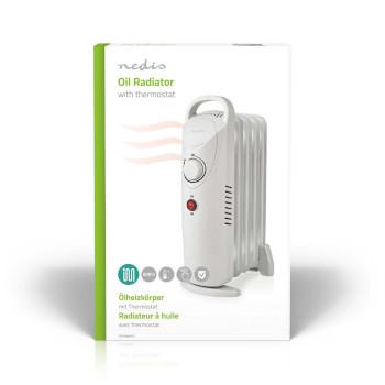 Mobiele Olieradiator 500 W 5 Vinnen Instelbare thermostaat 1 - Nedis