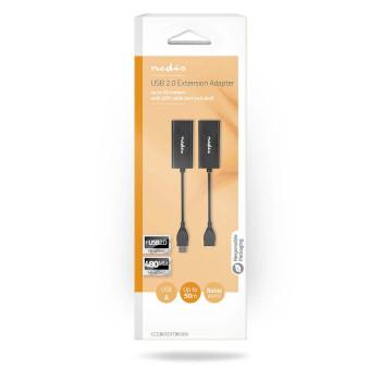 USB-Verlenger USB 2.0 1x USB-A Male 1x RJ45 Female 1x USB-A Female - Nedis