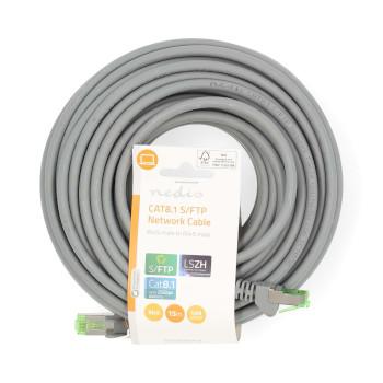 Cat 8.1 Netwerkkabel S/FTP RJ45 Male RJ45 Male 15.0 m Rond - Nedis