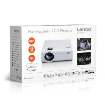 LCD Projector met hoge resolutie, ondersteunt Full HD 1080P inhoud Wit - Lenco