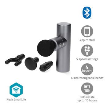 SmartLife Sportmassagepistool Accu gevoed N/A Oplaadbaar 5 Massage - Nedis