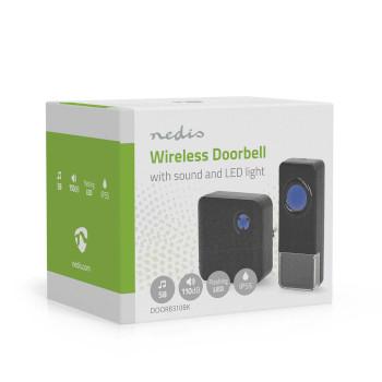 Draadloze Deurbelset Netvoeding 100 - 240 V AC 50/60 Hz 1x 23A 12V - Nedis