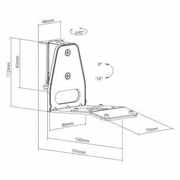 Speakerbeugel Geschikt voor: Sonos® Era300 Wand 5 kg Kantelbaar / - Nedis