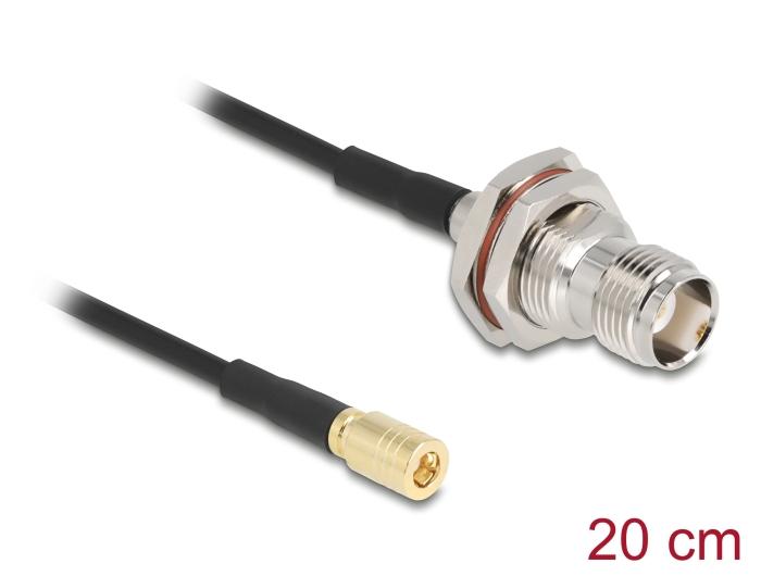 Delock Antennekabel TNC-aansluiting naar SMB-stekker RG-174 20 cm