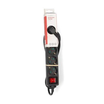 Stekkerdoos Randaarde stekker / Type F (CEE 7/7) 6-wegs 1.50 m - Nedis