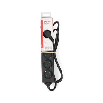Stekkerdoos Randaarde stekker / Type F (CEE 7/7) 6-wegs 1.50 m - Nedis