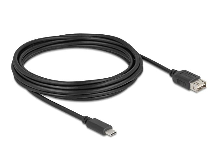 Delock USB 2.0 Kabel USB Type-C™ Stekker naar EASY USB Type-A Aansluiting 5 m