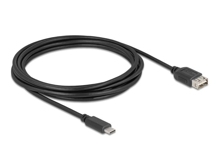 Delock USB 2.0 Kabel USB Type-C™ Stekker naar EASY USB Typ-A Aansluiting 3 m