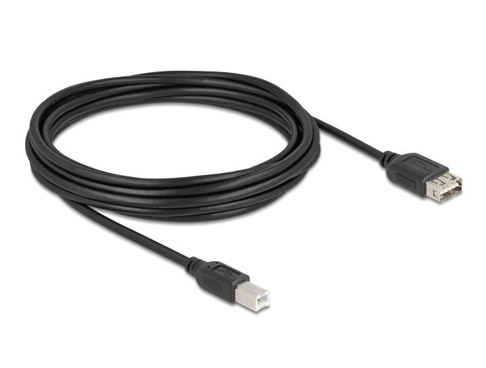 Delock USB 2.0 Kabel USB type-B stekker naar EASY USB type-A connector 5 m