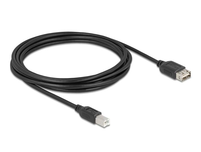 Delock USB 2.0 Kabel USB type-B stekker naar EASY USB type-A connector 3 m