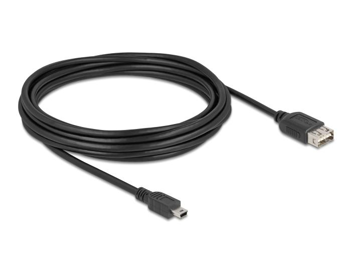 Delock USB 2.0 Kabel USB Mini-B Stekker naar EASY USB Type-A Aansluiting 5 m